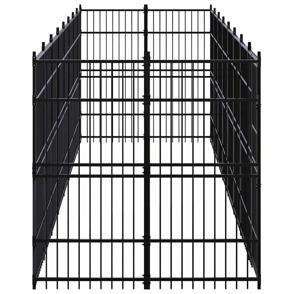 Outdoor Dog Kennel Steel 16,59 m²