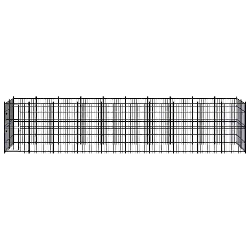 Outdoor Dog Kennel Steel 18,43 m²
