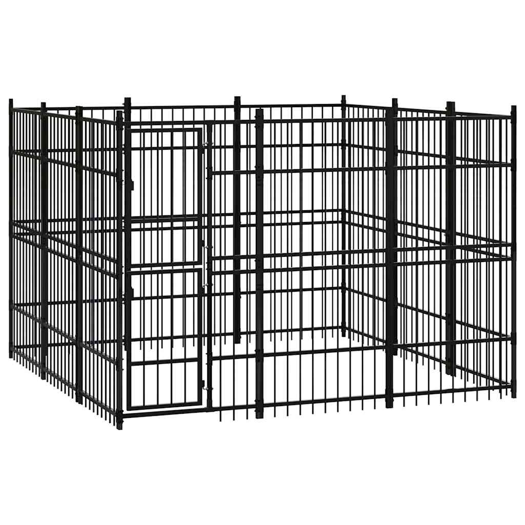 Outdoor Dog Kennel Steel 8,29 m²
