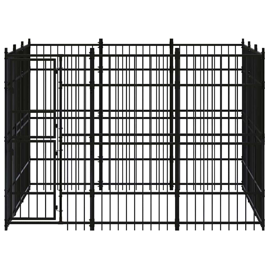 Outdoor Dog Kennel Steel 8,29 m²