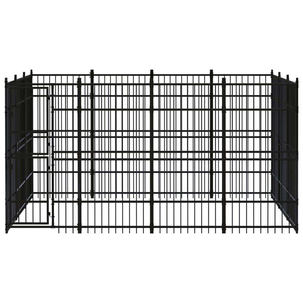 Outdoor Dog Kennel Steel 11.06 m²