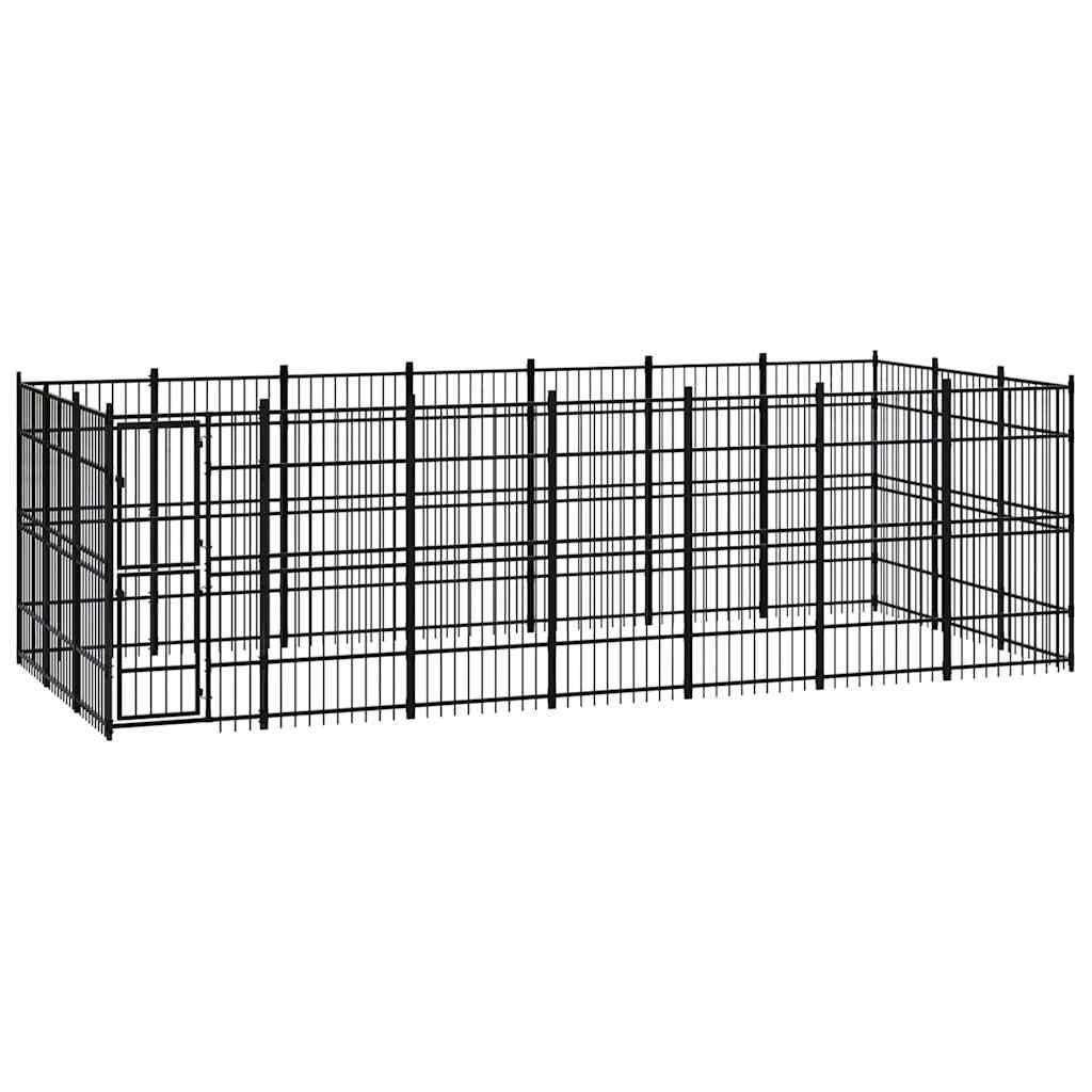 Outdoor Dog Kennel Steel 19,35 m²