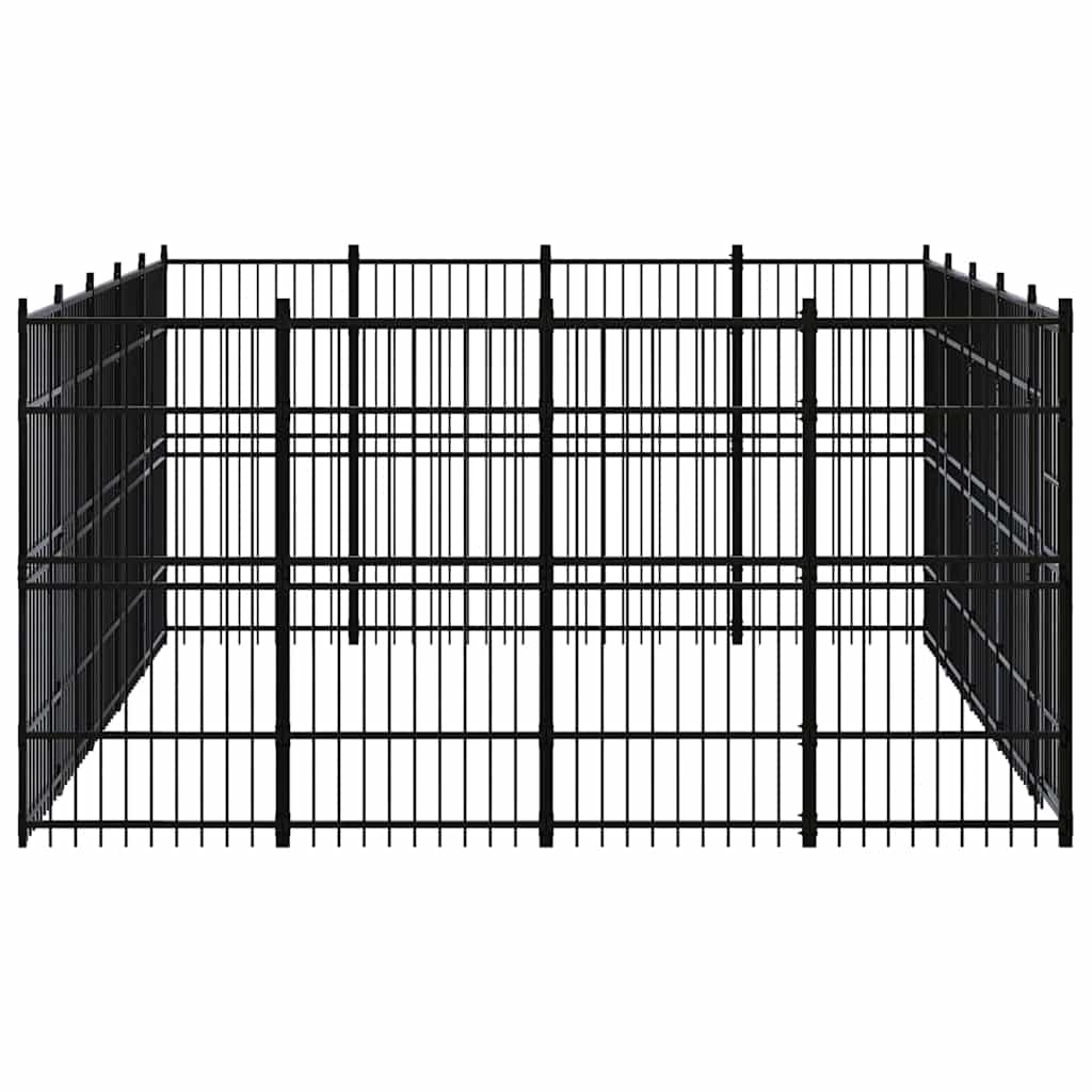 Outdoor Dog Kennel Steel 18,43 m²
