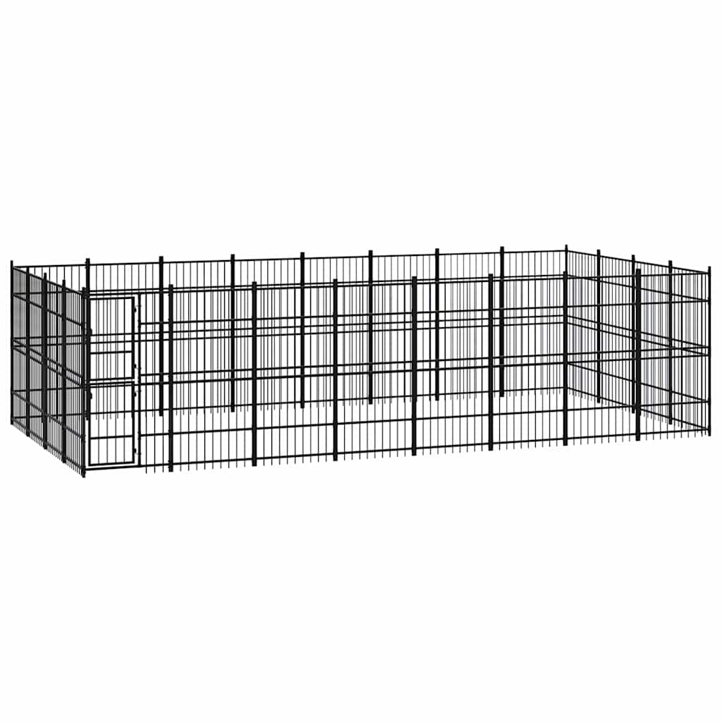 Outdoor Dog Kennel Steel 29,49 m²