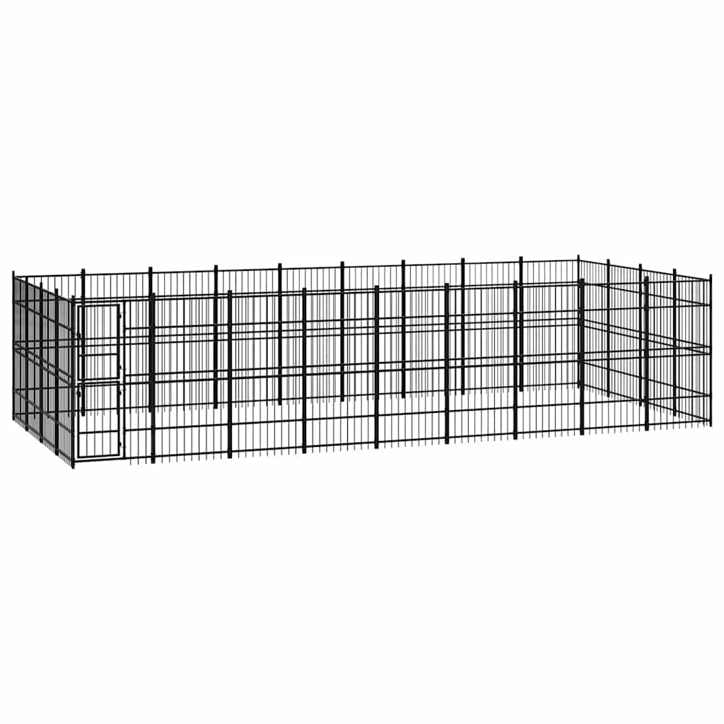 Outdoor Dog Kennel Steel 33,18 m²