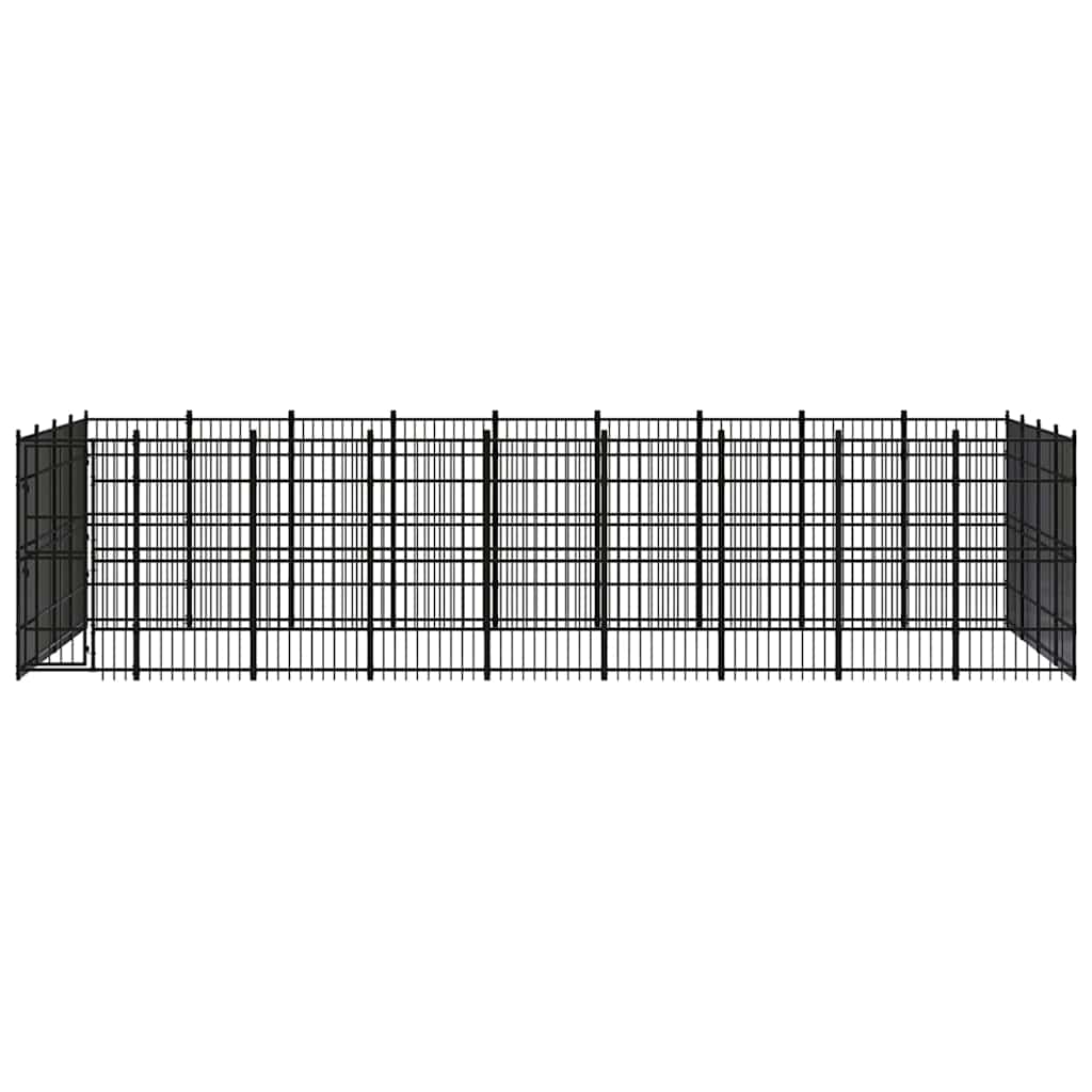 Outdoor Dog Kennel Steel 33,18 m²