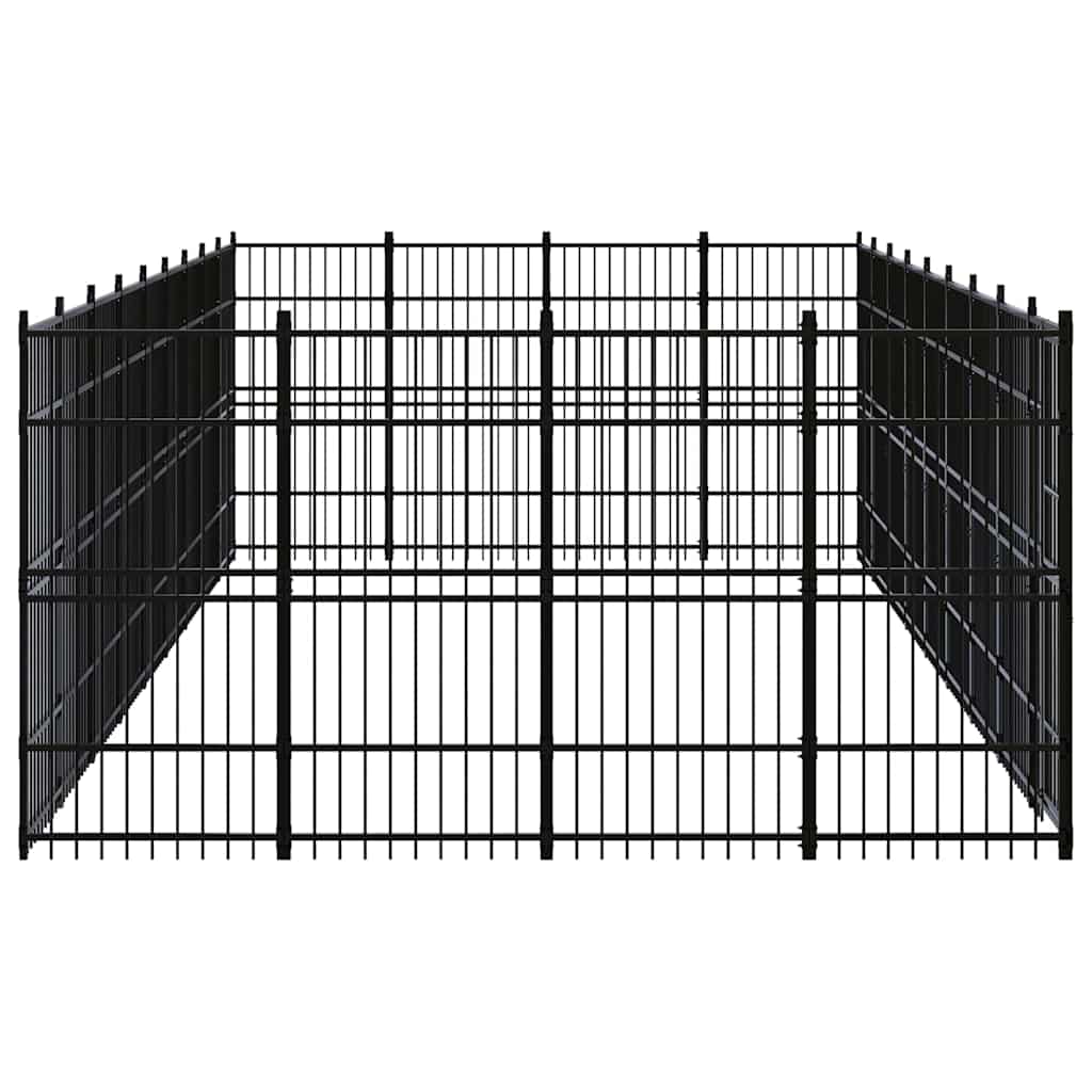 Outdoor Dog Kennel Steel 33,18 m²