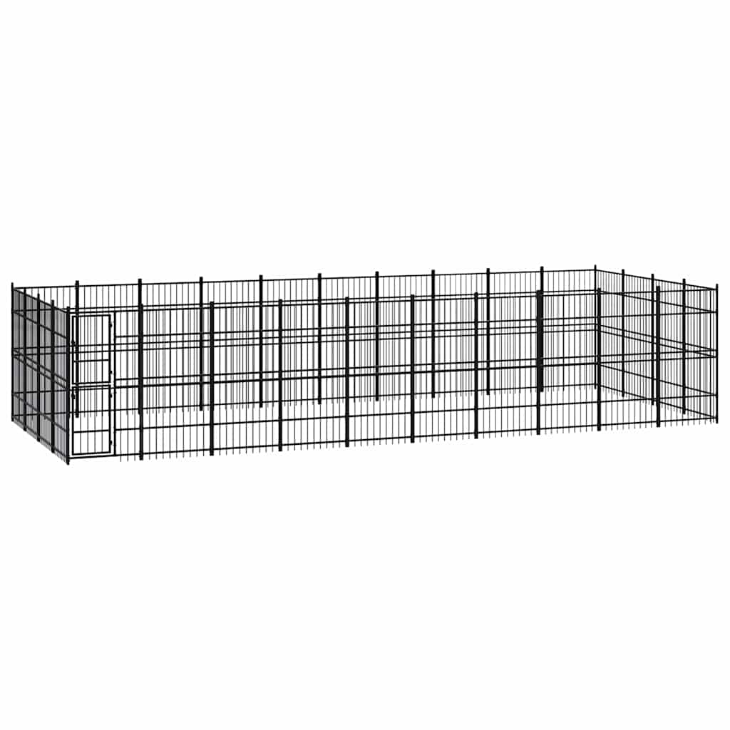 Outdoor Dog Kennel Steel 36,86 m²