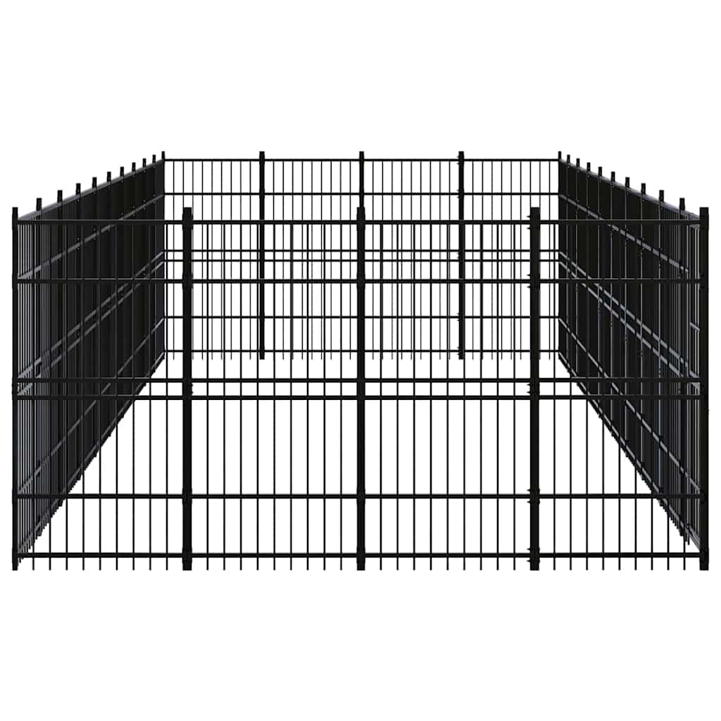 Outdoor Dog Kennel Steel 36,86 m²