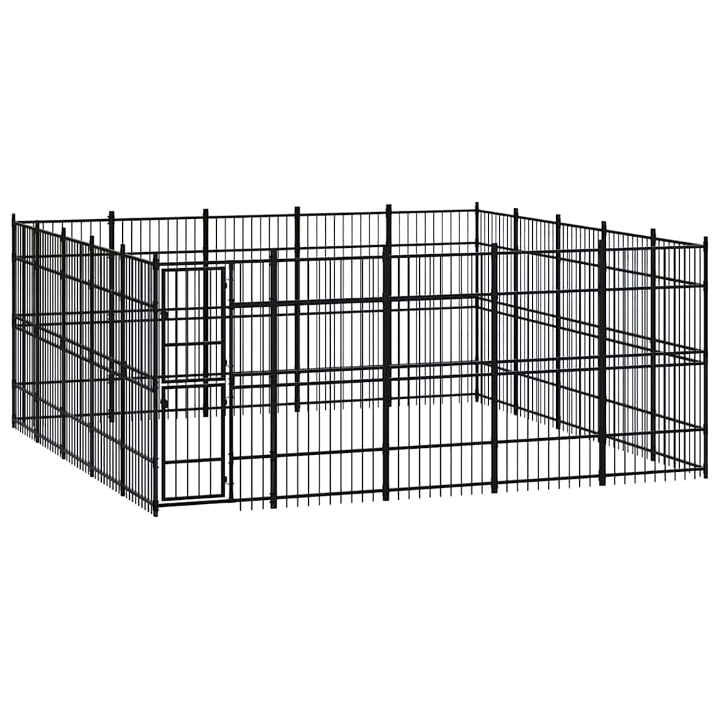 Outdoor Dog Kennel Steel 23,04 m²