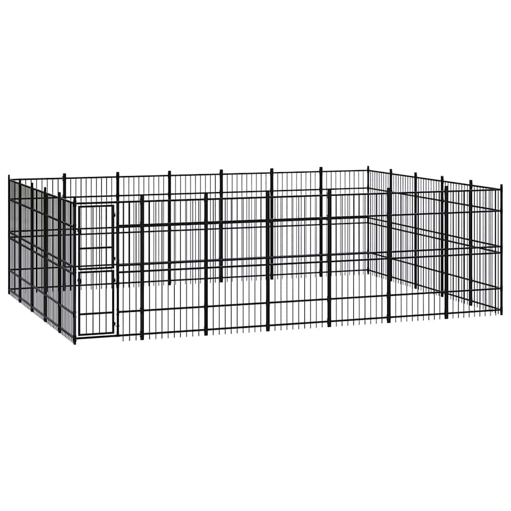 Outdoor Dog Kennel Steel 32,26 m²