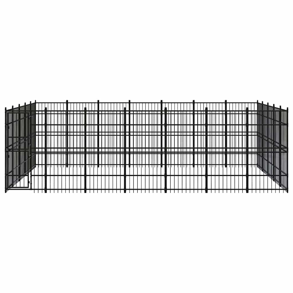 Outdoor Dog Kennel Steel 32,26 m²