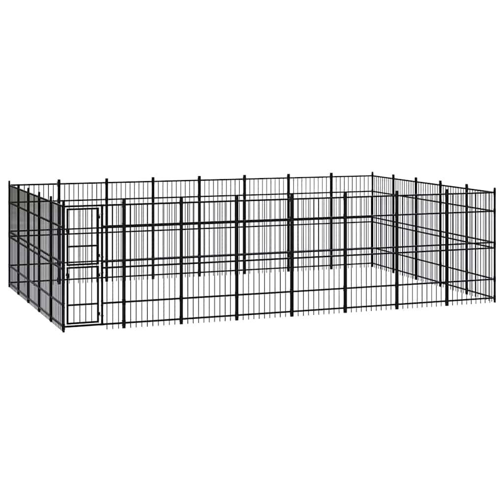 Outdoor Dog Kennel Steel 36,86 m²