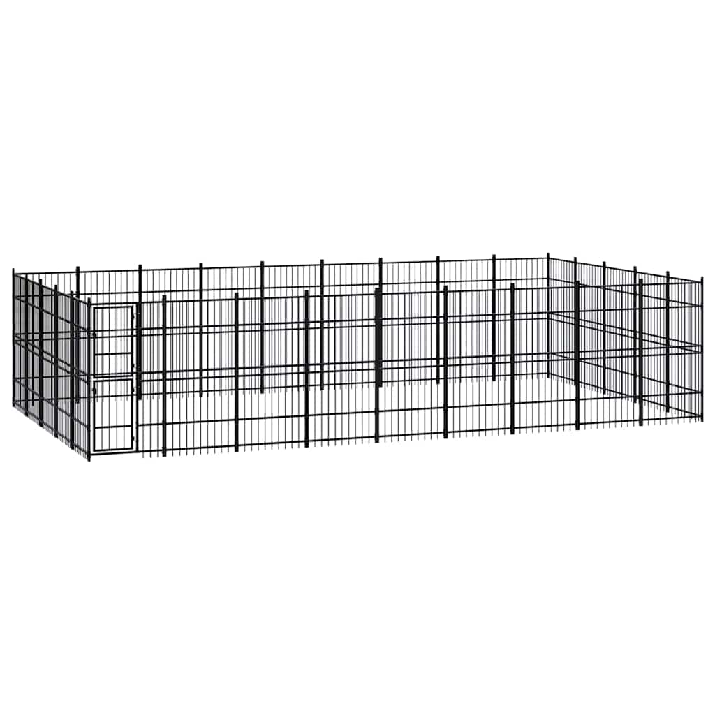 Outdoor Dog Kennel Steel 41,47 m²