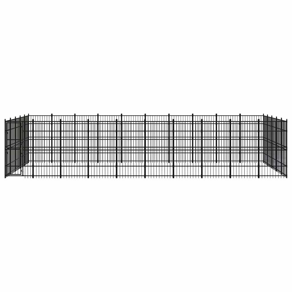 Outdoor Dog Kennel Steel 46,08 m²