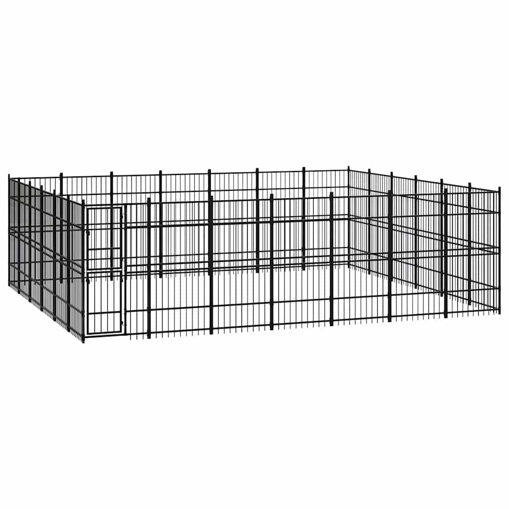 Outdoor Dog Kennel Steel 38,71 m²