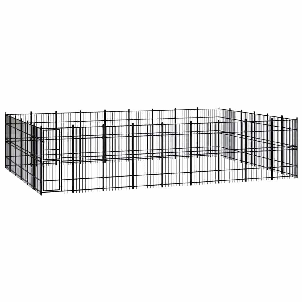 Outdoor Dog Kennel Steel 49,77 m²