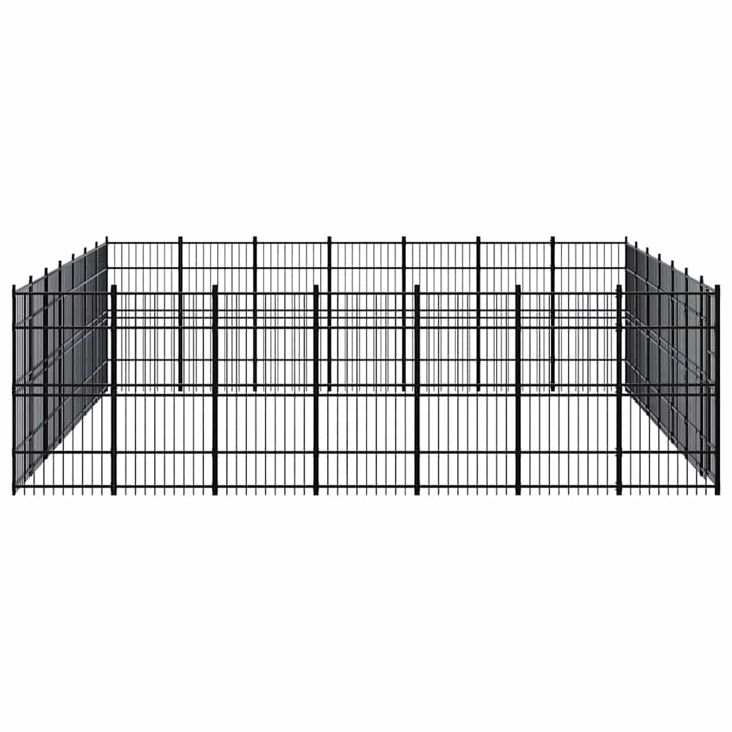 Outdoor Dog Kennel Steel 45,16 m²