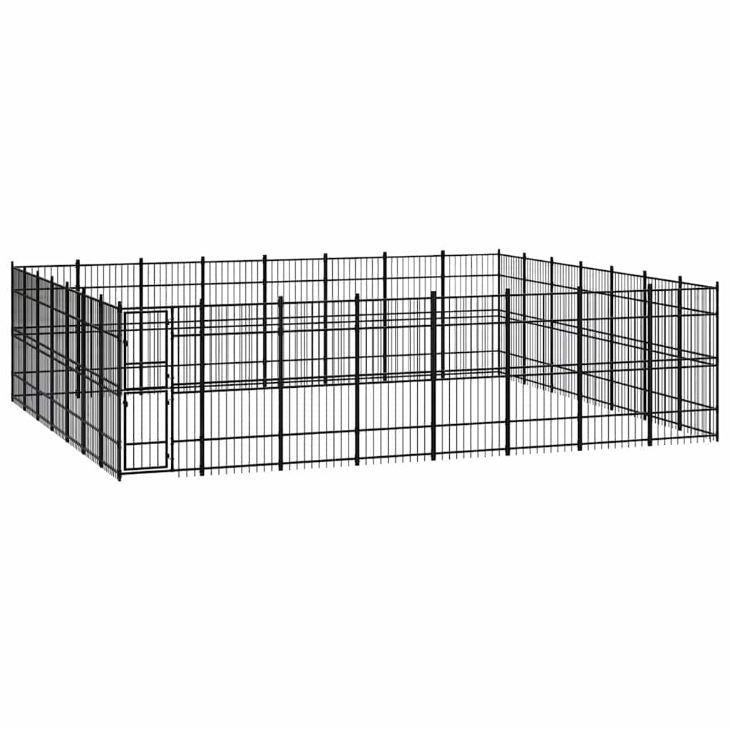 Outdoor Dog Kennel Steel 51,61 m²