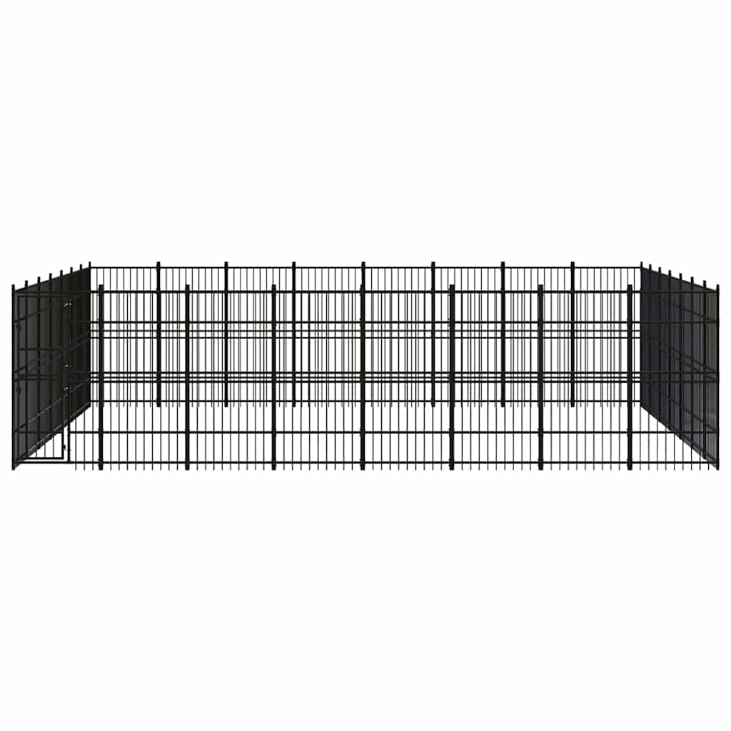 Outdoor Dog Kennel Steel 51,61 m²