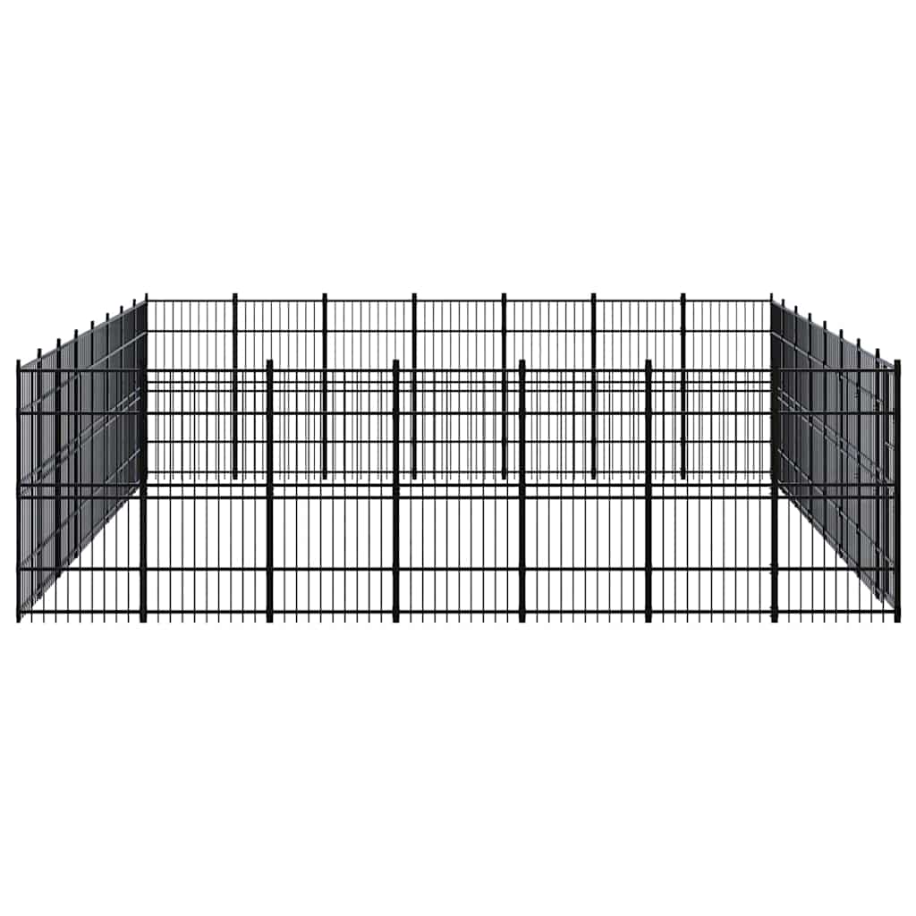 Outdoor Dog Kennel Steel 51,61 m²