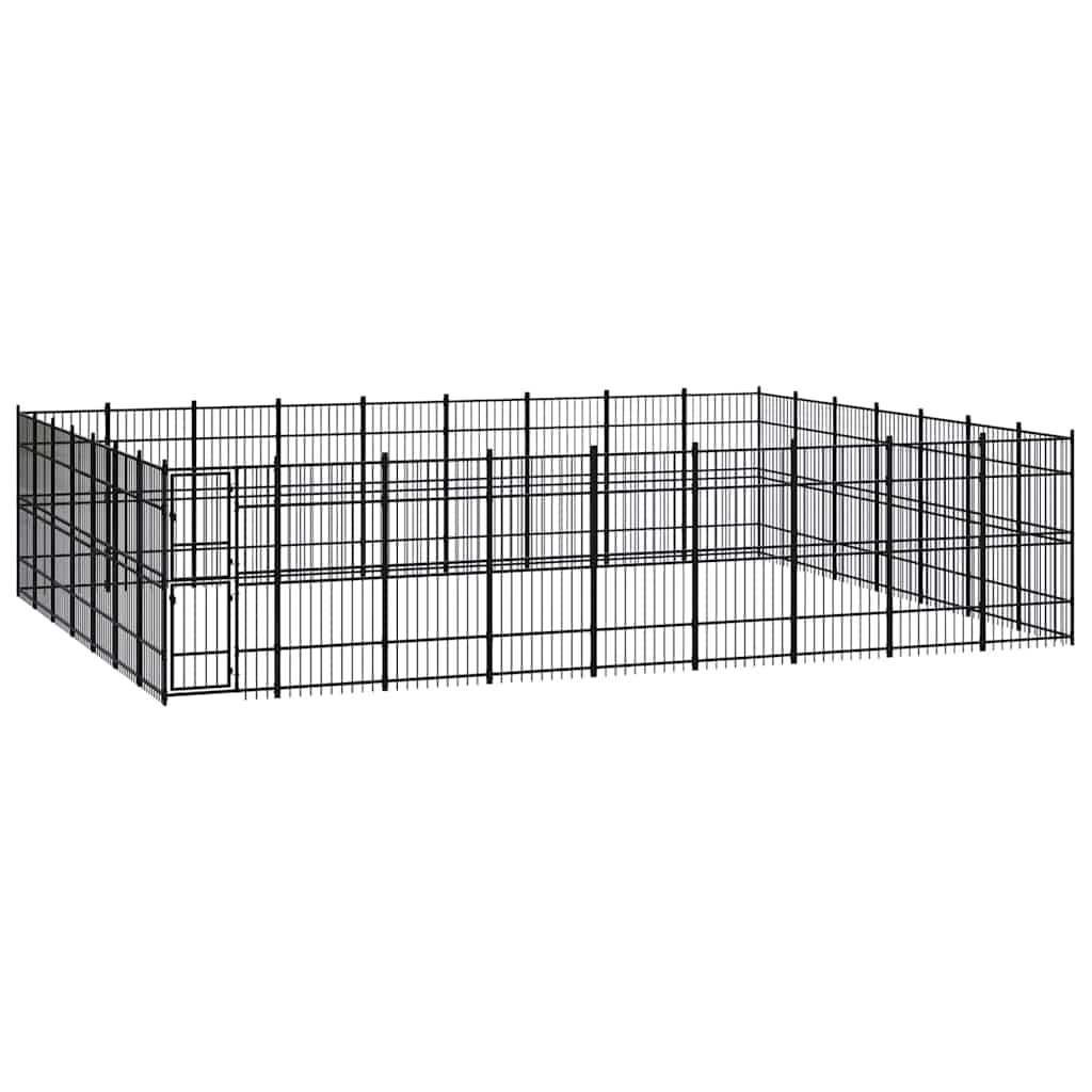 Outdoor Dog Kennel Steel 58,06 m²