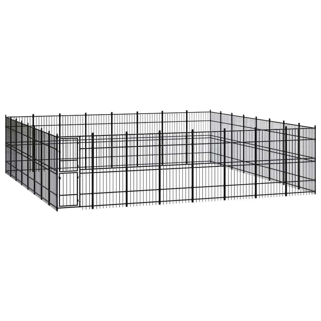 Outdoor Dog Kennel Steel 58,98 m²