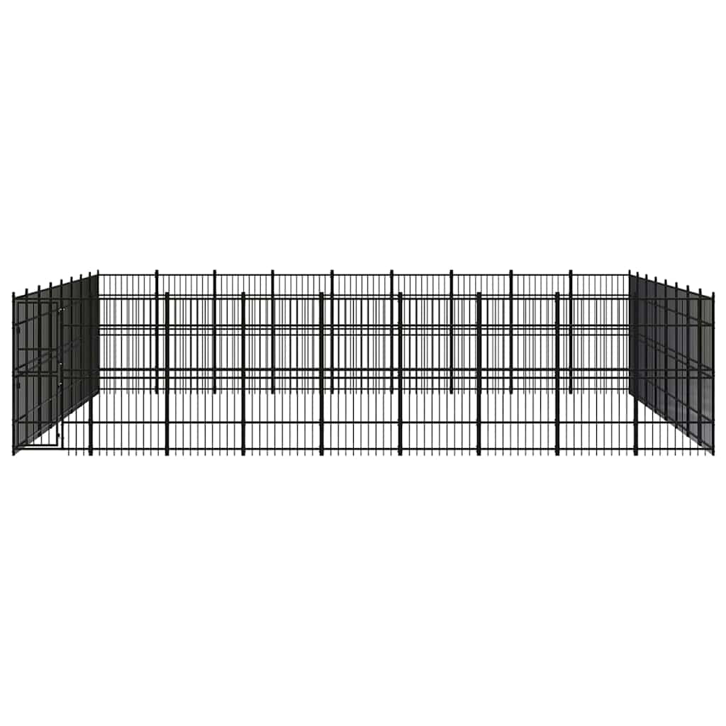 Outdoor Dog Kennel Steel 66,36 m²