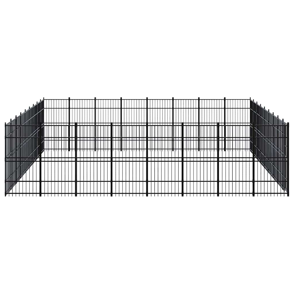 Outdoor Dog Kennel Steel 66,36 m²