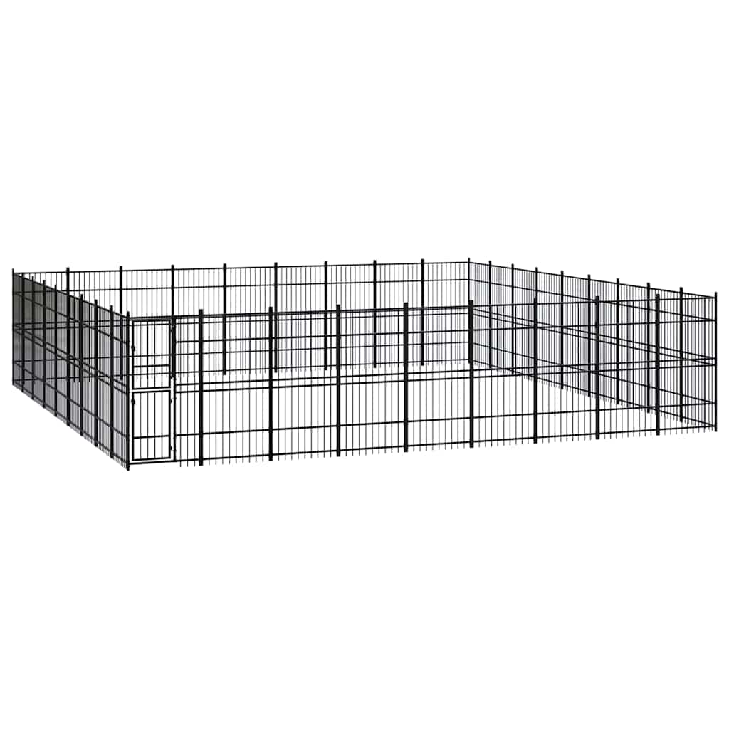 Outdoor Dog Kennel Steel 74,65 m²