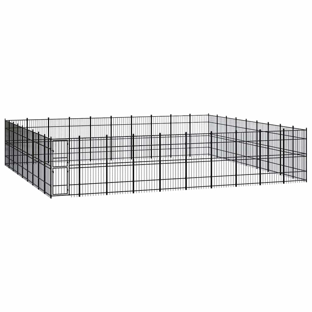 Outdoor Dog Kennel Steel 82,94 m²
