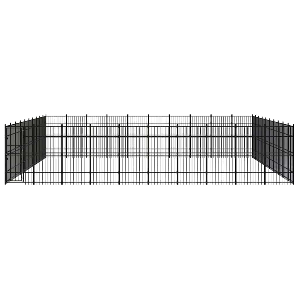 Outdoor Dog Kennel Steel 92,16 m²