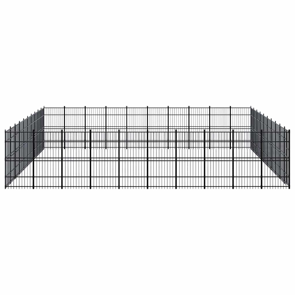 Outdoor Dog Kennel Steel 92,16 m²