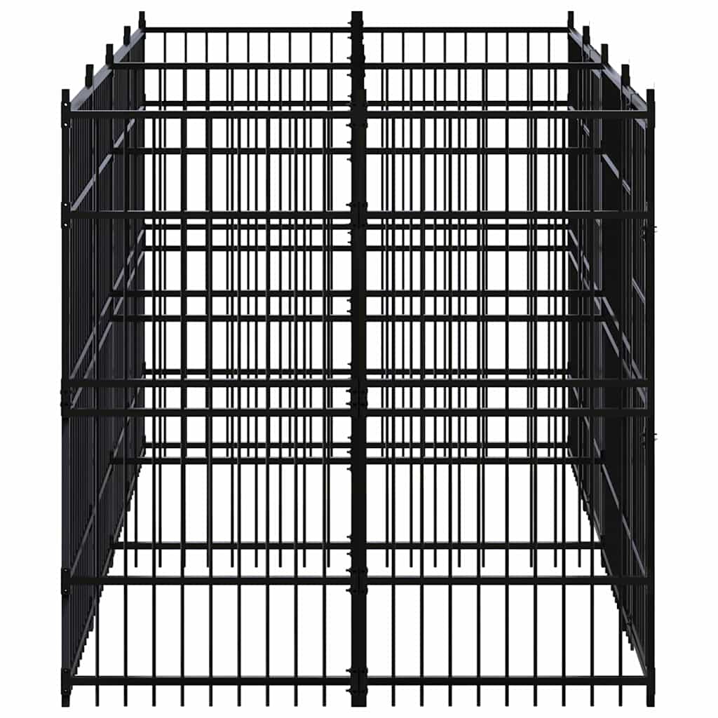 Outdoor Dog Kennel Steel 7,37 m²