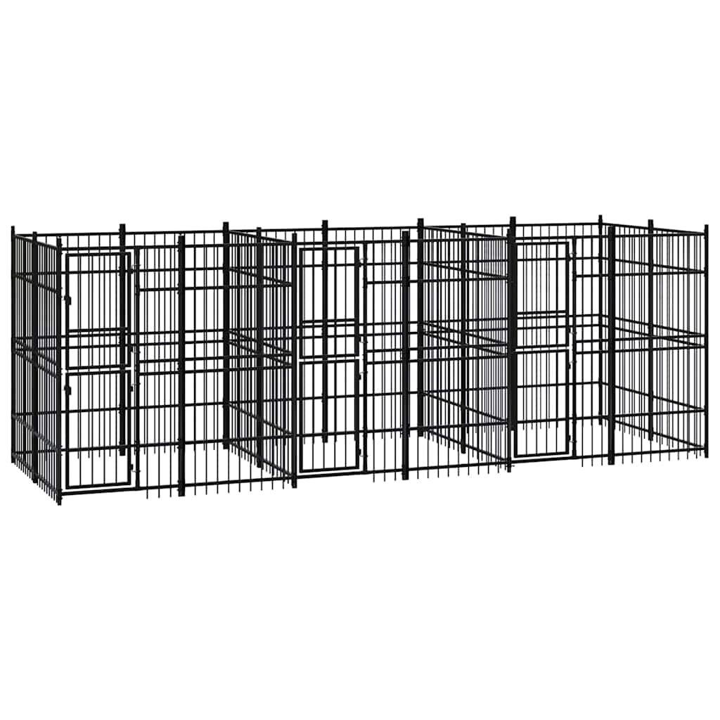 Outdoor Dog Kennel Steel 11,06 m²