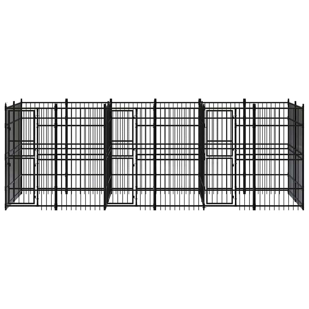 Outdoor Dog Kennel Steel 11,06 m²