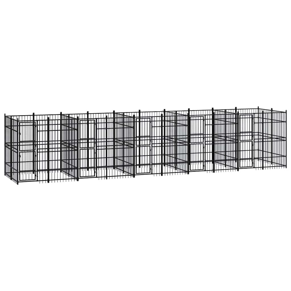 Outdoor Dog Kennel Steel 18,43 m²