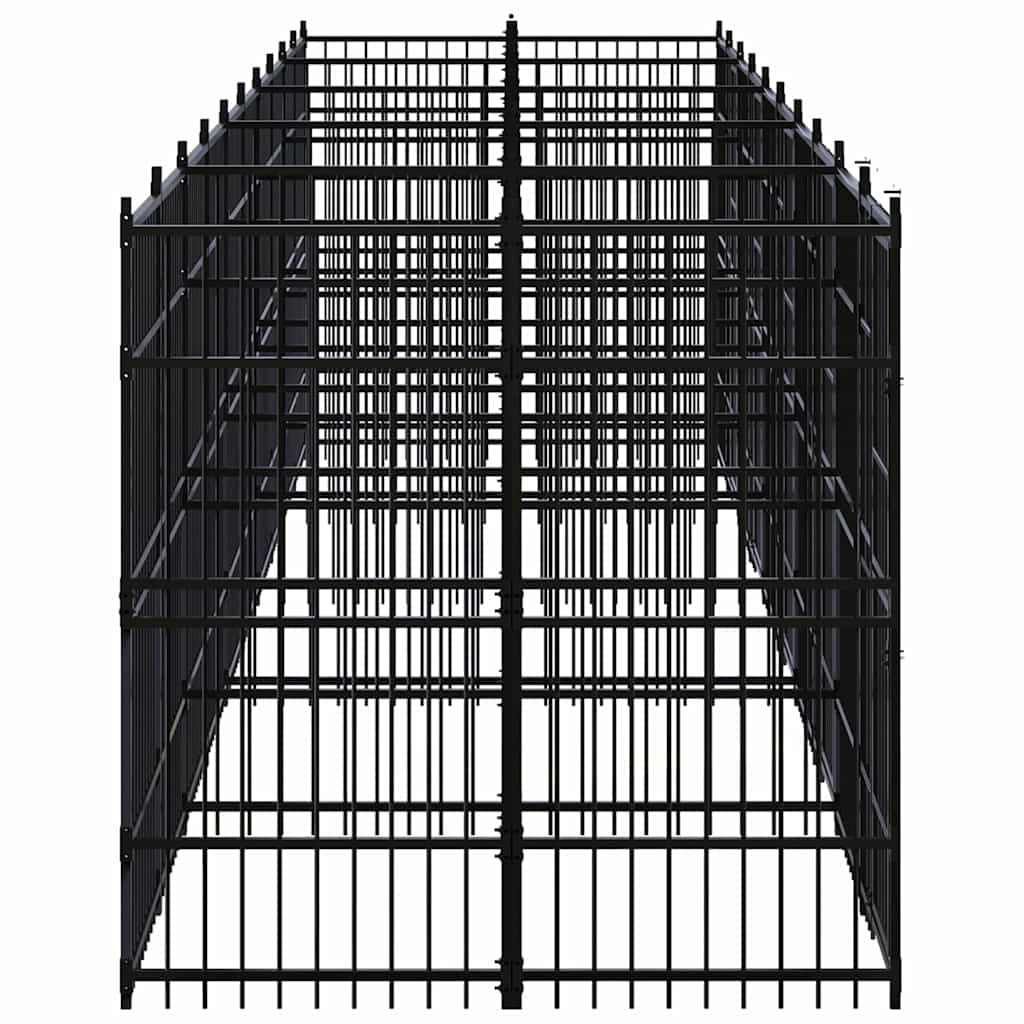 Outdoor Dog Kennel Steel 18,43 m²