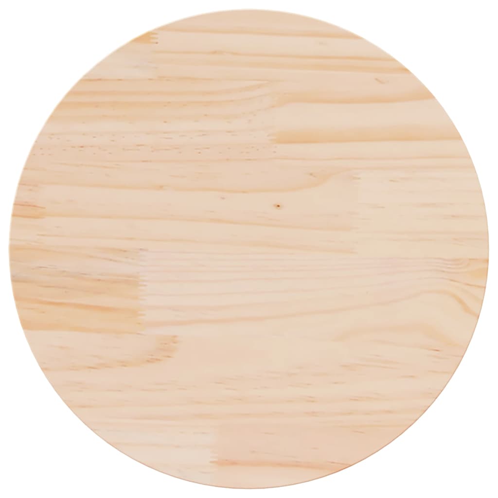 Table Top Ø70x2.5 cm Solid Wood Pine