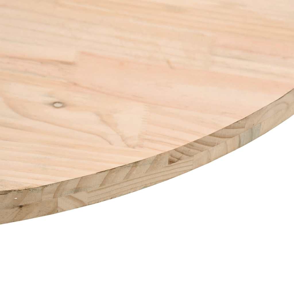 Table Top Ø80x2.5 cm Solid Wood Pine