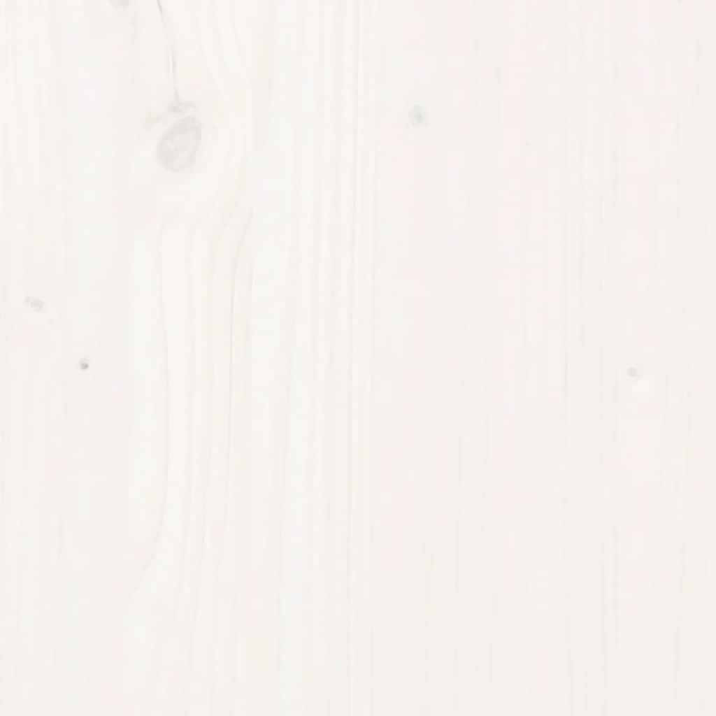 Table Top White Ø60x2.5 cm Solid Wood Pine