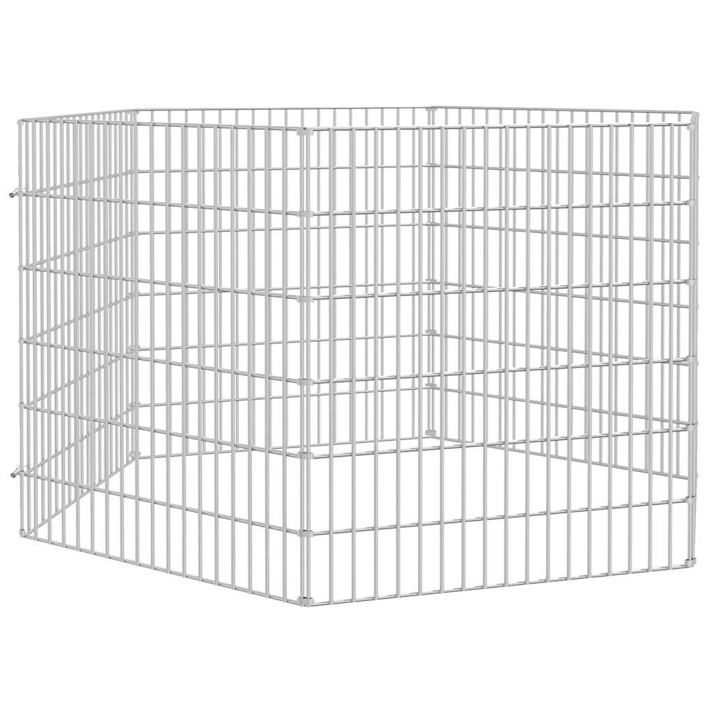 Free Range Animal Enclosure 6-Panel 54x60 cm Galvanised Iron