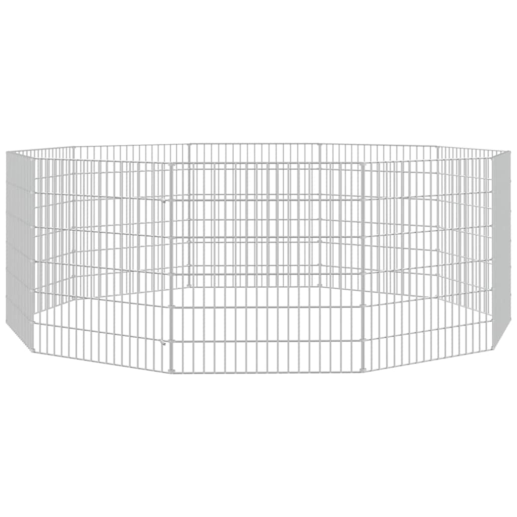 Free Range Animal Enclosure 10-Panel 54x60 cm Galvanised Iron