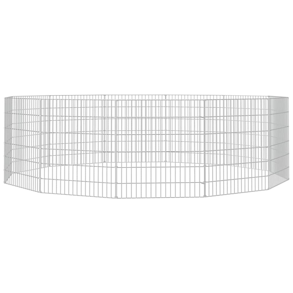 Free Range Animal Enclosure 12-Panel 54x60 cm Galvanised Iron