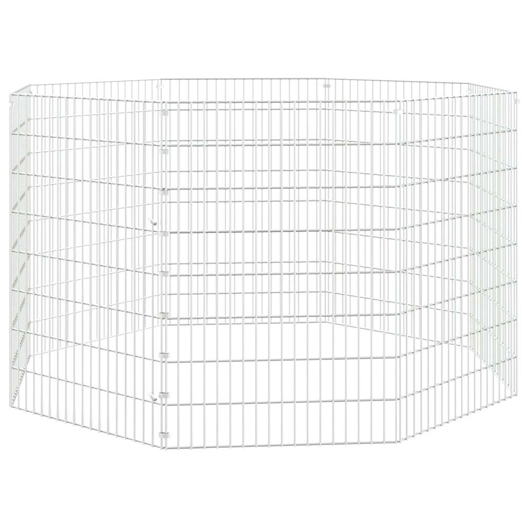 Free Range Animal Enclosure 8-Panel 54x80 cm Galvanised Iron