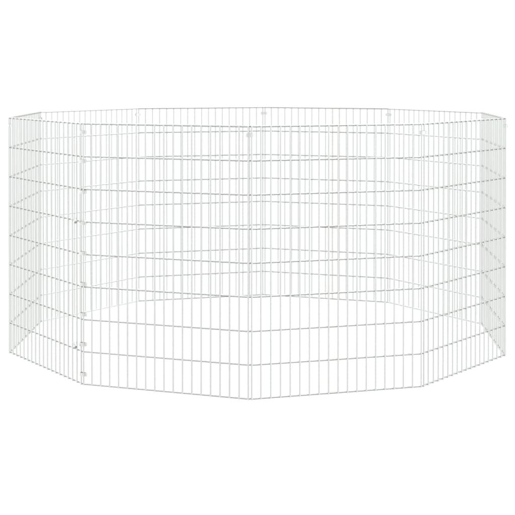 Free Range Animal Enclosure 10-Panel 54x80 cm Galvanised Iron