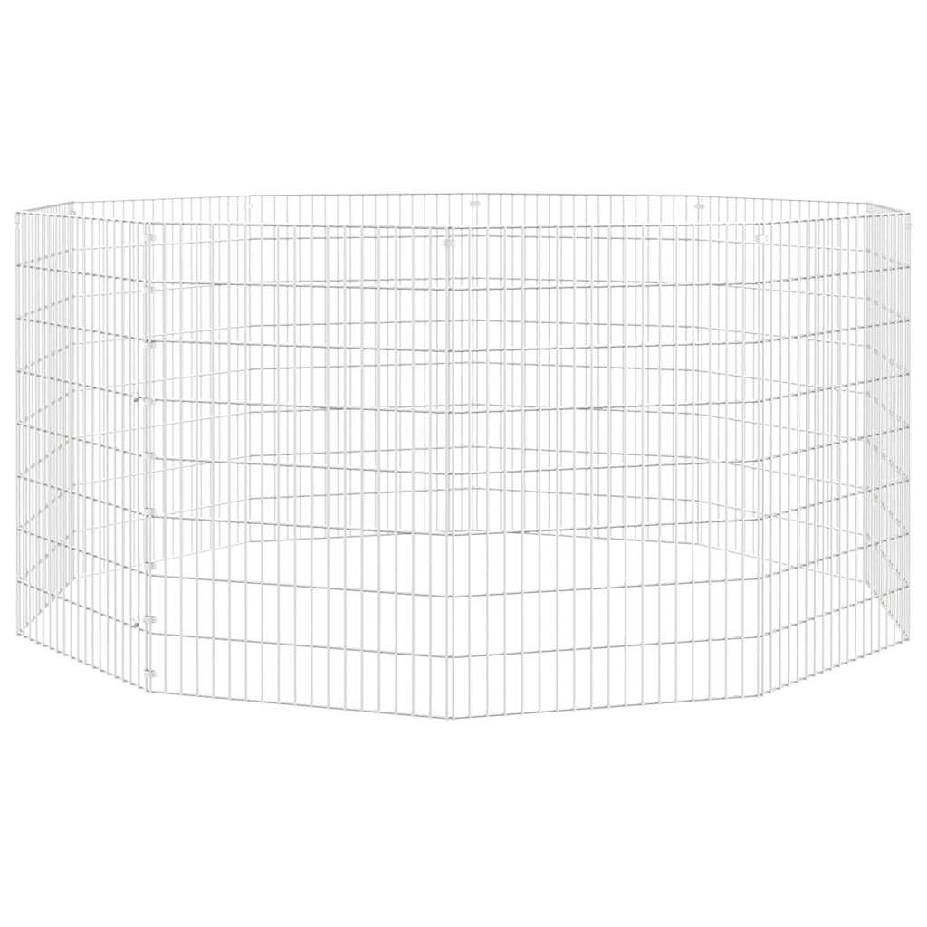 Free Range Animal Enclosure 10-Panel 54x80 cm Galvanised Iron