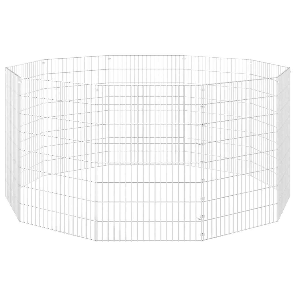 Free Range Animal Enclosure 10-Panel 54x80 cm Galvanised Iron