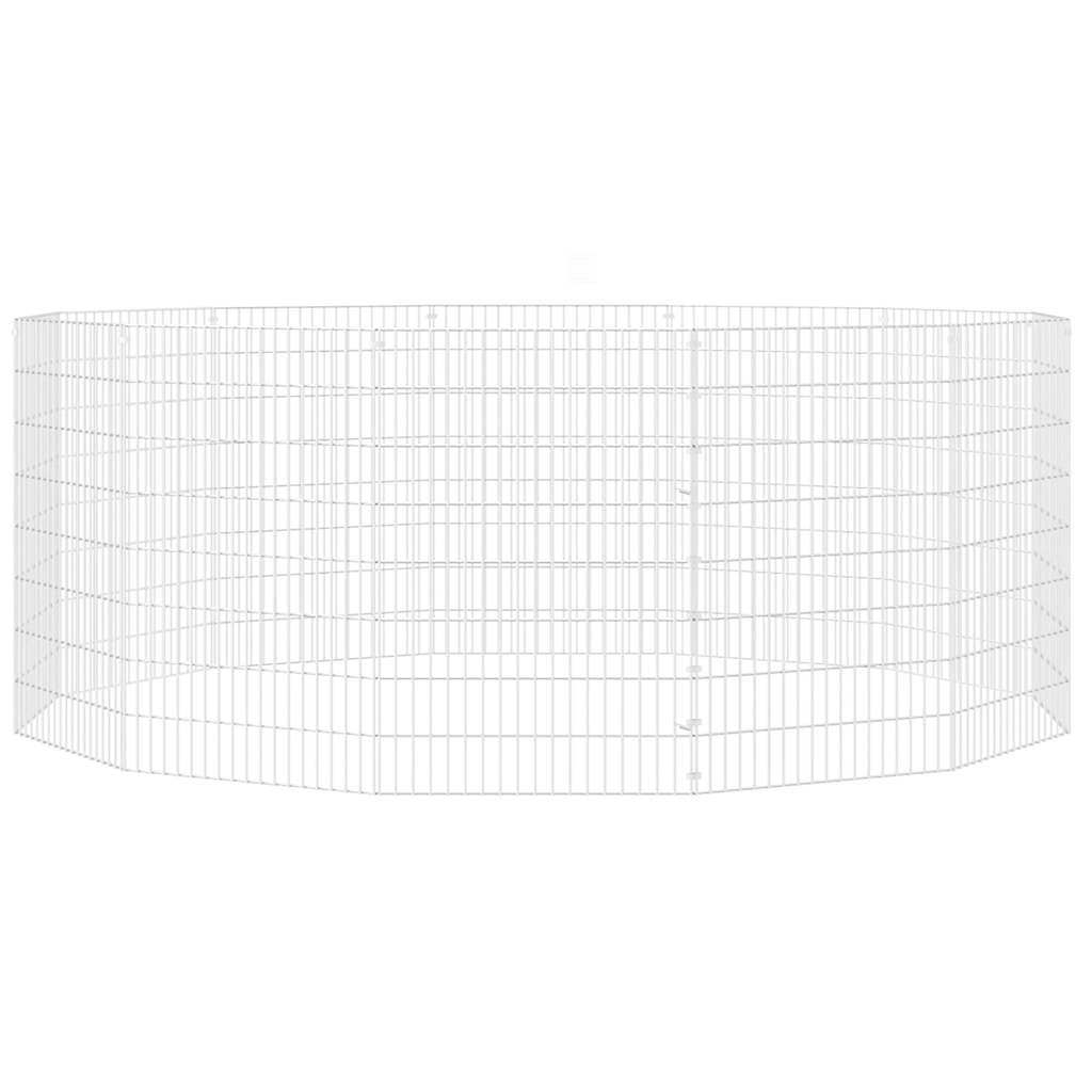 Free Range Animal Enclosure 12-Panel 54x80 cm Galvanised Iron