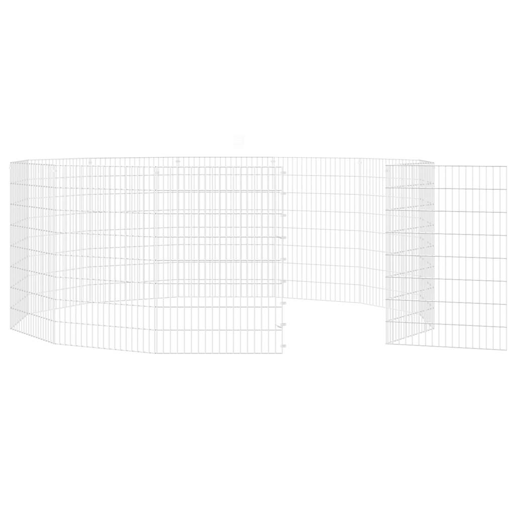 Free Range Animal Enclosure 12-Panel 54x80 cm Galvanised Iron